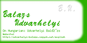 balazs udvarhelyi business card